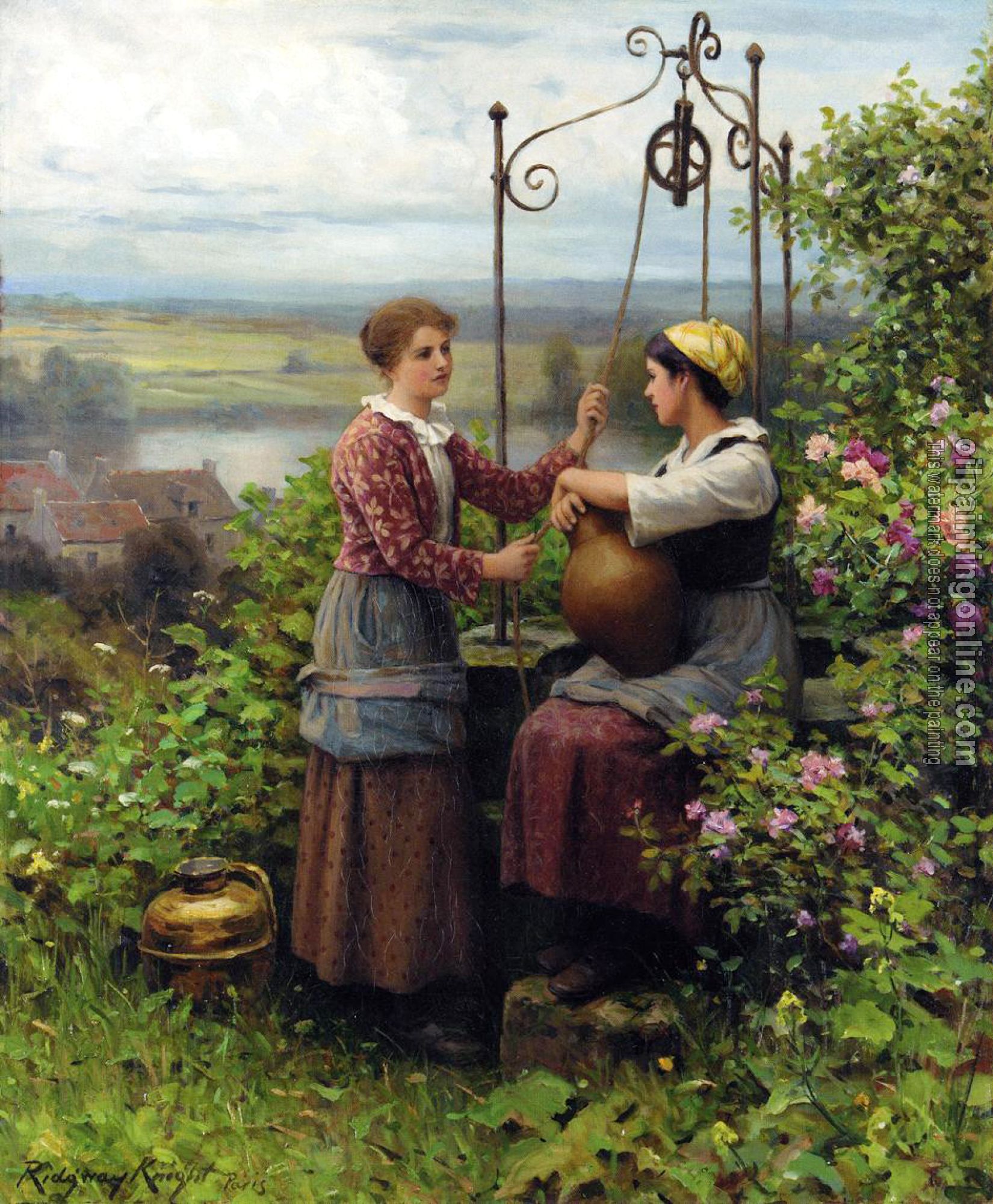 Daniel Ridgway Knight - The Conversation